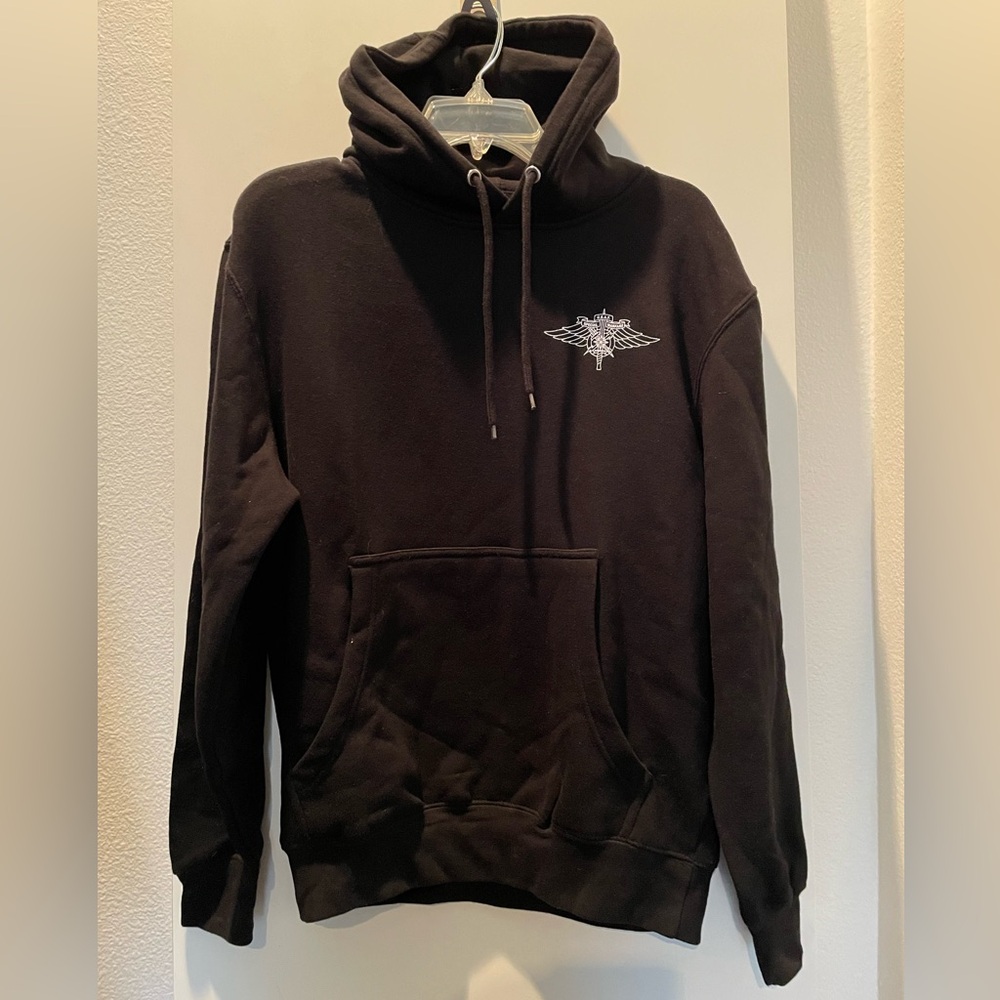 US Air Force Logo Hoodie Sweatshirt Cotton Black/White Unisex